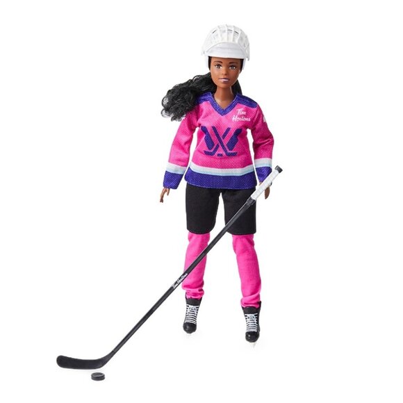 Tim Hortons PWHL Barbie Hockey Player Doll Lot 2 Blonde and Brunette 2025 New - Picture 8 of 8